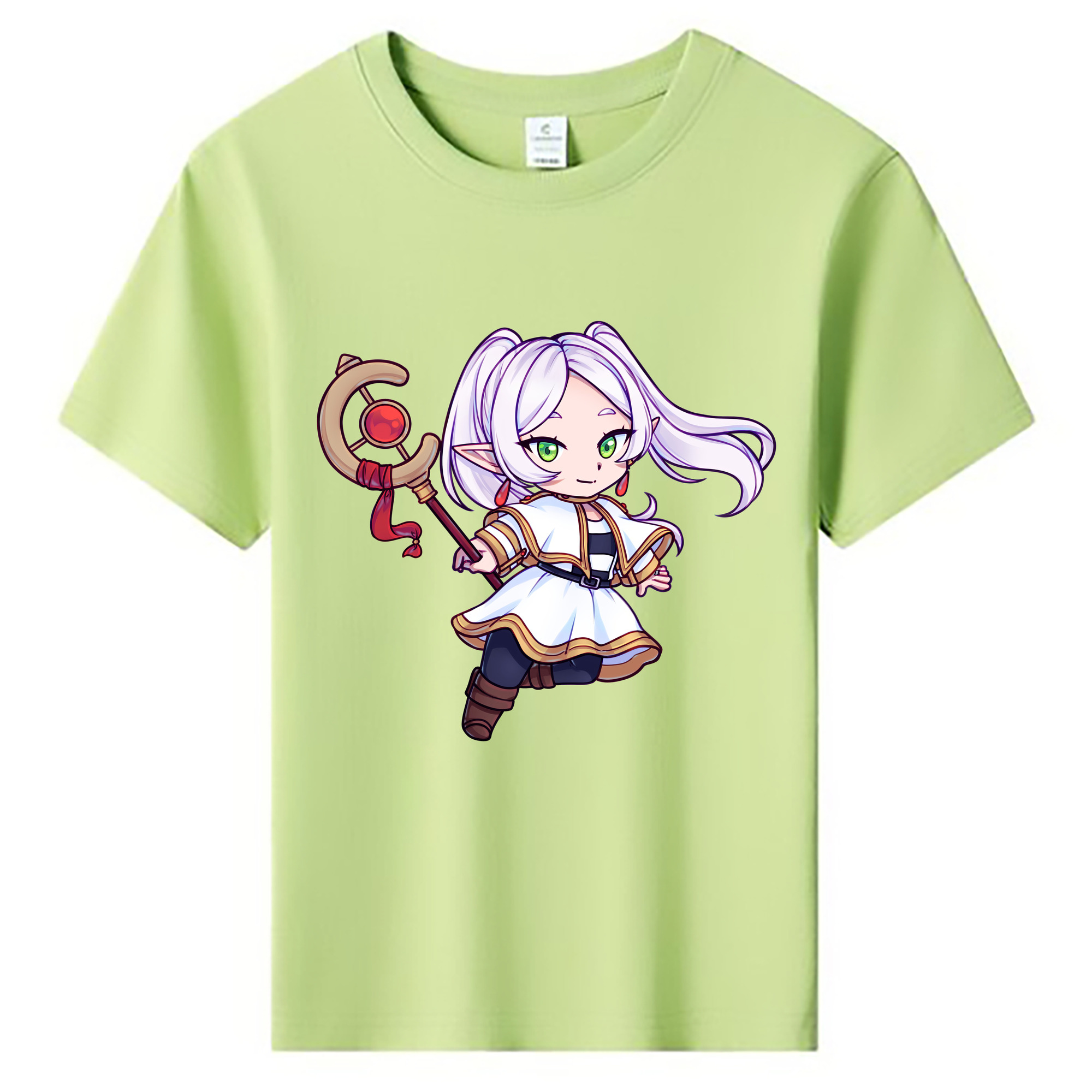 （画像用） 葬送のフリーレン Frieren 綿100％キッズTシャツ（フロントプリント）
